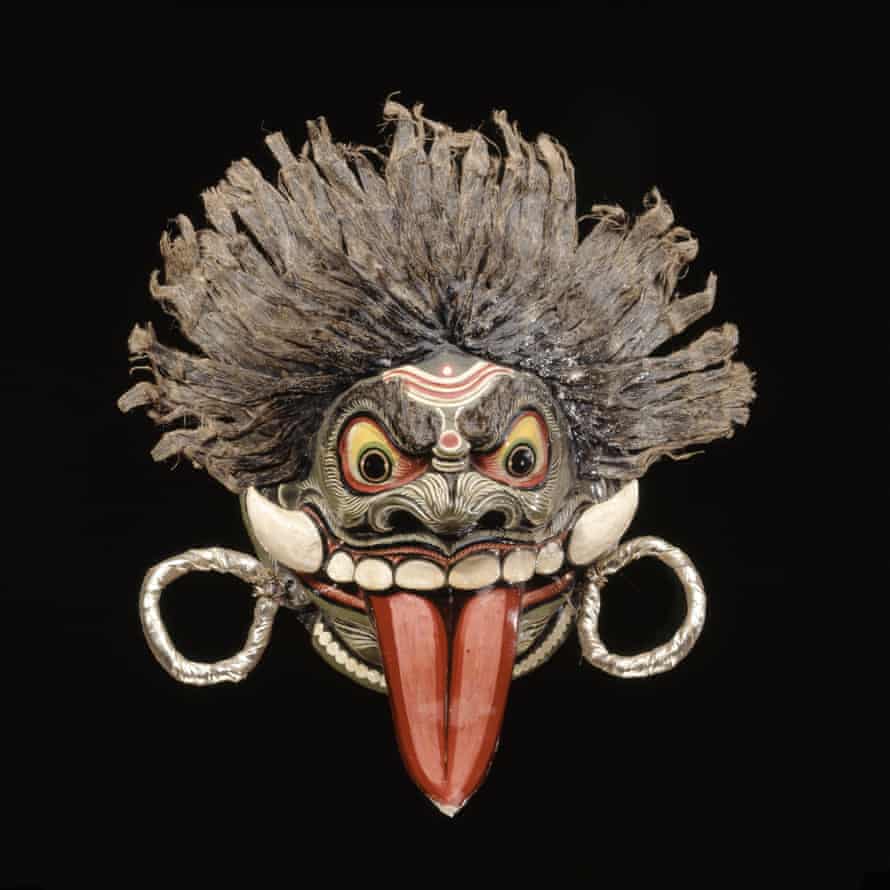 Dance mask depicting the demoness Taraka.