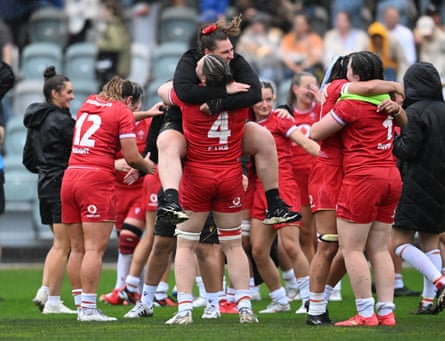 Wales players observe aft defeating nan Wallaroos