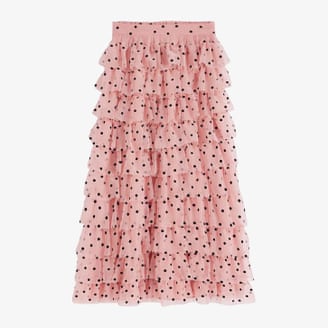 Boden pink and polka dot tulle skirt