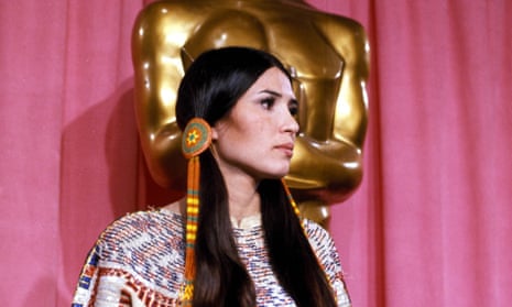 Sacheen Littlefeather at the Oscars in 1973.