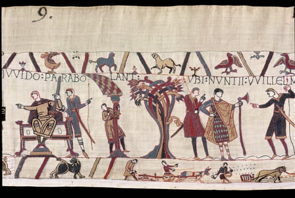 A part of the Bayeux tapestry depicting Count Guy of Ponthieu