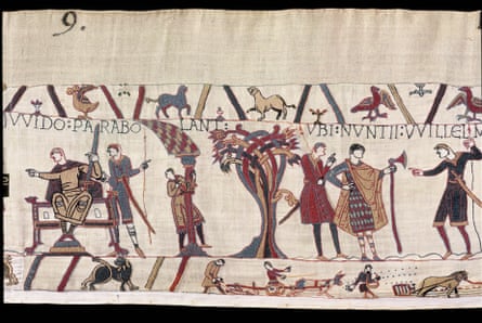 A part of the Bayeux tapestry depicting Count Guy of Ponthieu