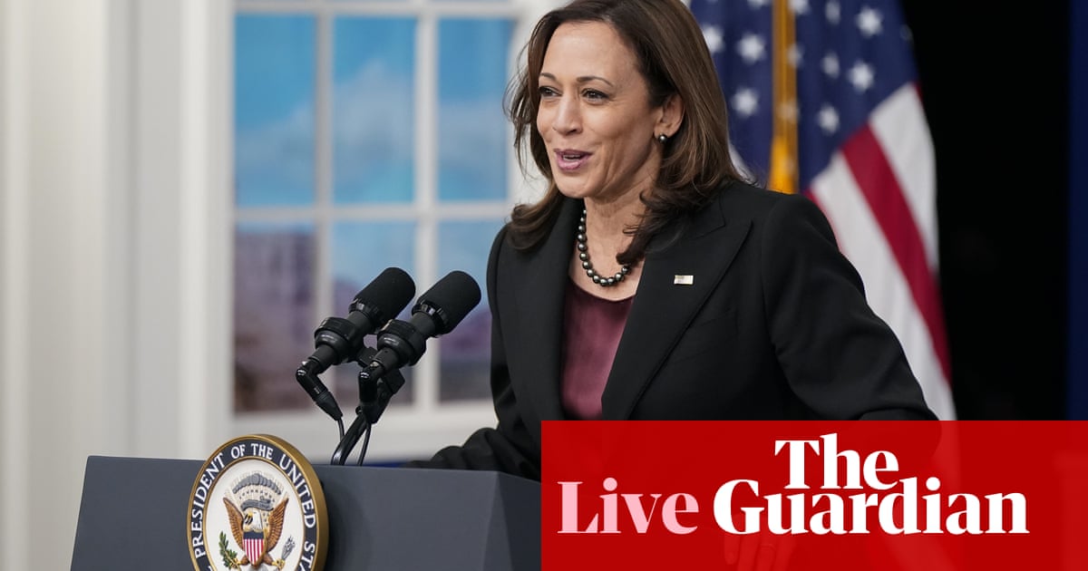 Kamala Harris pushes back on criticism that she’s underused as vice-president – live