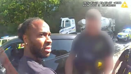 Raheem Sterling after being stopped by police in May.