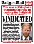 The Daily Mail front page on Wednesday.
