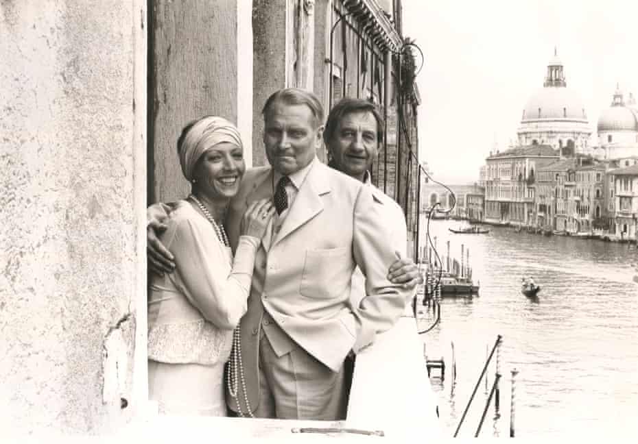 Stephane Audran, Olivier and Granger while shooting Brideshead Revisited in Venice.