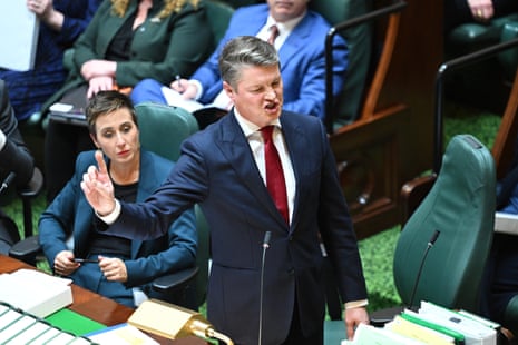The Victorian premier, Ben Carroll, in question time.