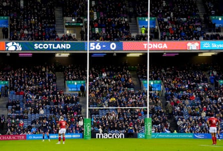 The scoreboard shows nan last people of 56-0