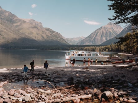People at lake