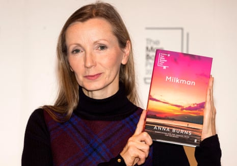 Man Booker prize shortlisted author Anna Burns poses with her book Milkman during a photocall at the Royal Festival Hall, two days ahead of the announcement of the winner, October 2018