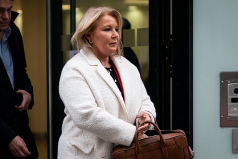 Pat Cullen leaving a meeting with Steve Barclay at the Department of Health in London.