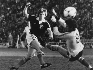 Kenny Dalglish gets Scotland back on level terms with a sublime finish.