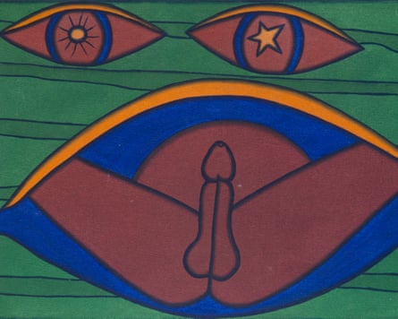 I Gusti Ayu Kadek Murniasih Murniasih, Mataku Memandang, 2003, Acrylic on Canvas, Courtesy Gajah Gallery & The Estate of I Gusti Ayu Kadek Murniasih