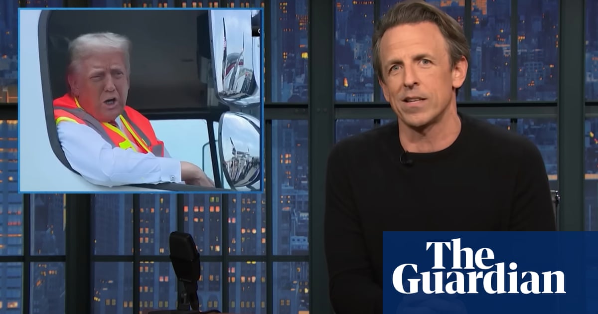 Late-night TV roundup: Seth Meyers suggests Trump should remain in garbage truck stunt location Late-night TV roundup: Seth Meyers suggests Trump should remain in garbage truck stunt location