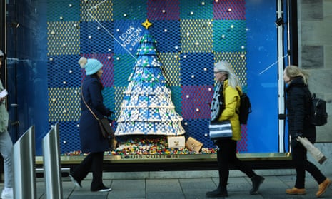 Christmas shoppers on St Andrews Square, Edinburgh.