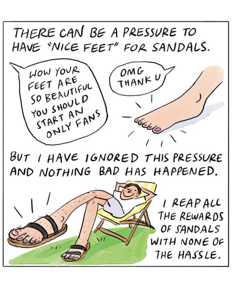 Sandal season by Becky Barnicoat cartoon, panel 2
