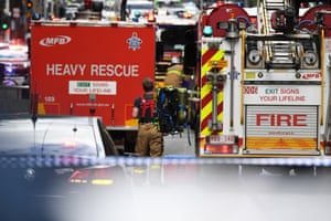 Emergency works are seen on Bourke street in Melbourne’s CBD.