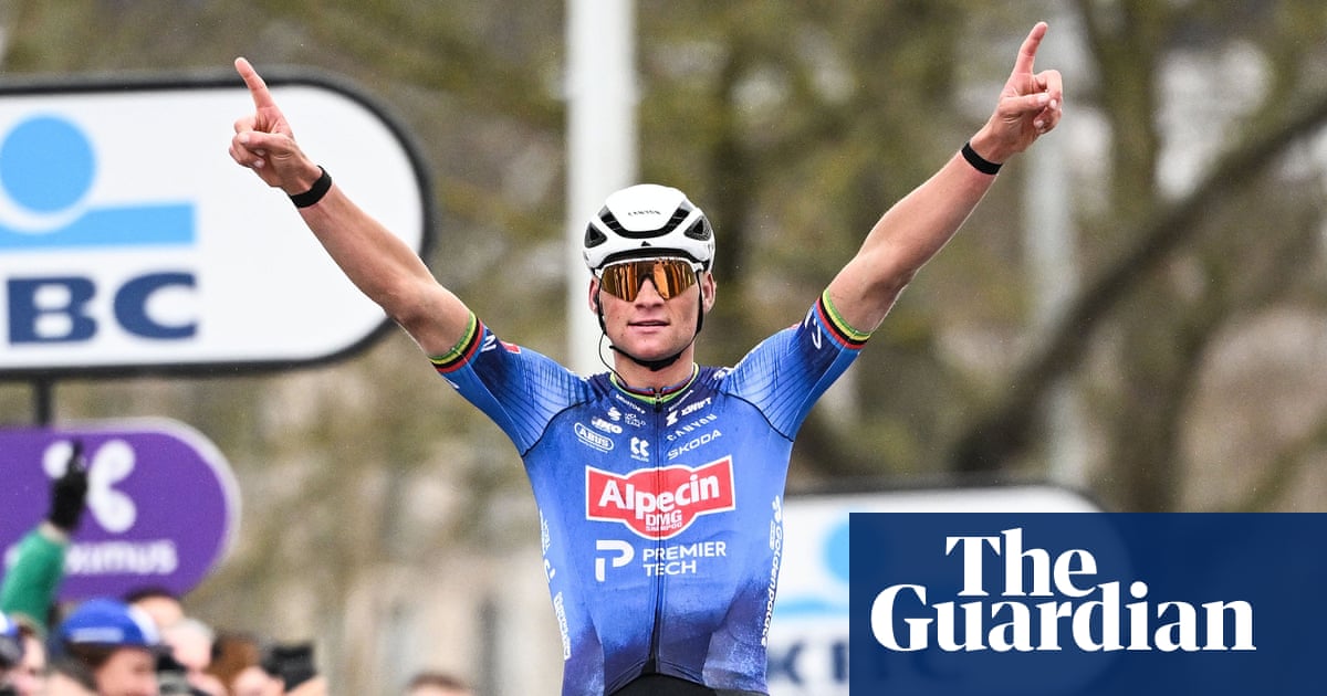 Mighty Mathieu van der Poel powers to victory in Omloop Het Nieuwsblad