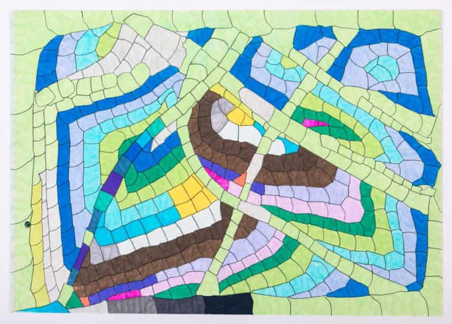 A recent, geometric mosaic: Untitled, c. 2012-14.
