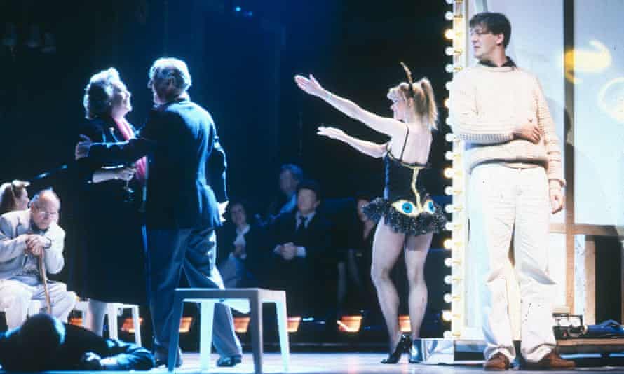 Stephen Fry in Michael Frayn’s Look, Look at London’s Aldwych theatre in 1990.