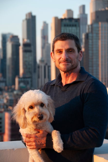 Levine with his dog, Charlie.