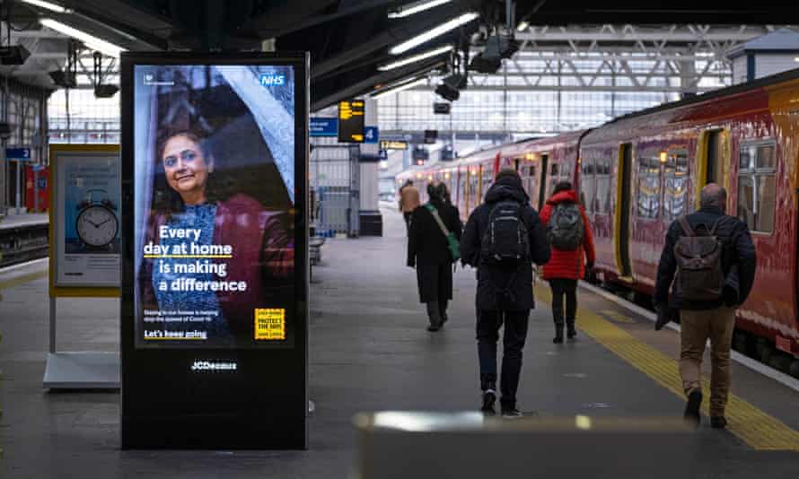 Boarding a train at Waterloo station during last week’s rush hour.