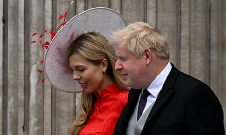 Boris and Carrie Johnson at St Paul's Cathedral in London as part of celebrations marking the Queen’s platinum jubilee'.