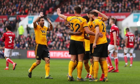 Wolverhampton Wanderers celebrate their goal
