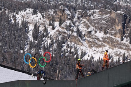 General view of Palazzo del Ghiaccio, which will host the curling competitions at the Milano Cortina 2026 Winter Olympics