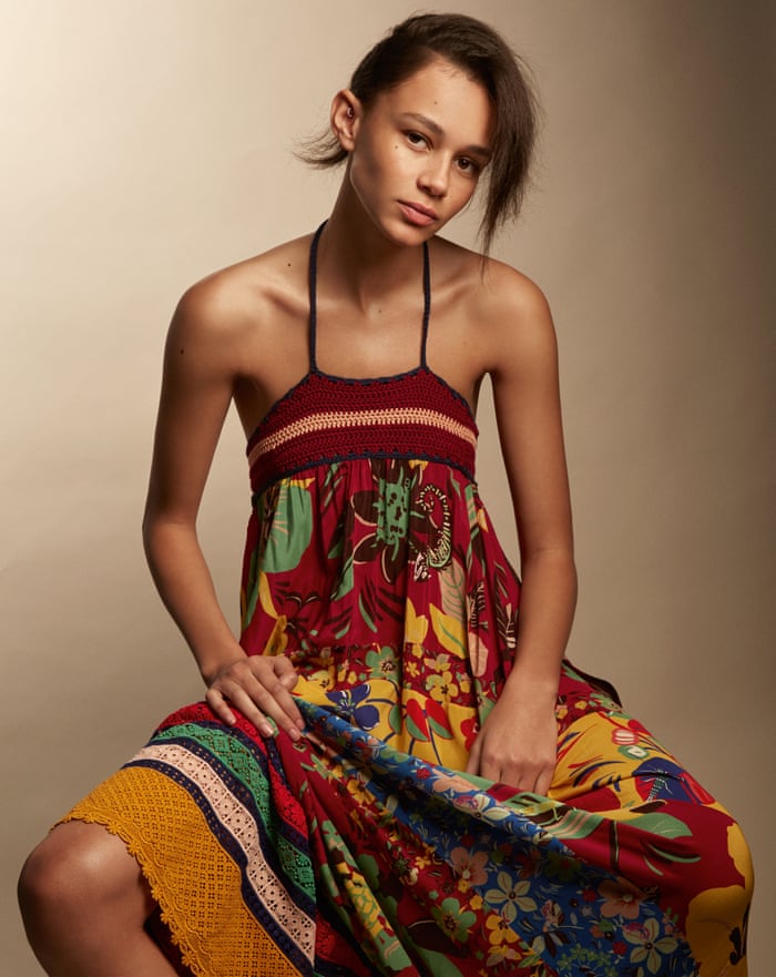Model Binx Walton wears a Hilfiger Collection dress