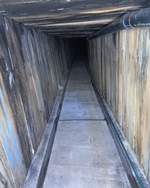 A section of an incomplete tunnel found stretching from Mexico to Arizona.