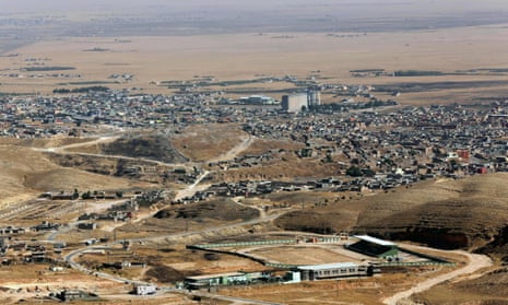 The northern Iraqi town of Sinjar, west of Mosul.