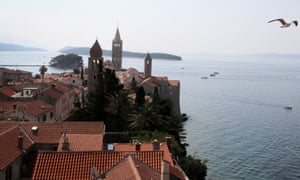 Rab town. Three of the belltowers