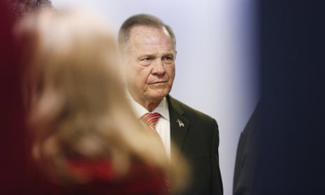 Roy Moore in Jackson, Alabama on Tuesday.
