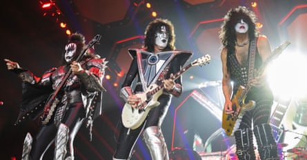 Gene Simmons, Tommy Thayer and Paul Stanley of Kiss.