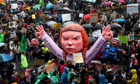 Students take part in a climate demonstration in Düsseldorf, Germany