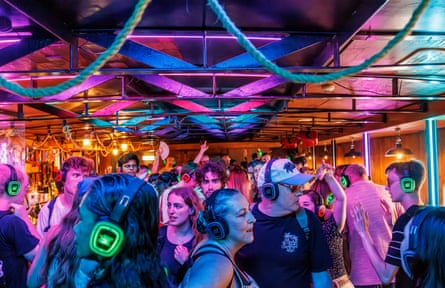 A silent disco at Thekla at last year’s Bristol Harbour festival.