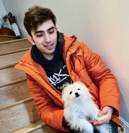 Shayan Zal Dehnavi with a little white dog