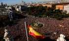 Manifestación en Madrid contra la amnistía catalana tras la juramentación de Sánchez como primer ministro español