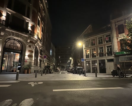 A view of a street during a partial curfew in Lille.