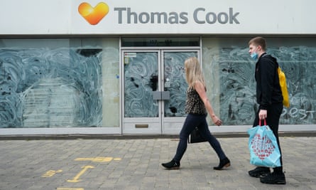 An emty Thomas Cook shop in Middlesbrough