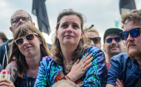 Fans watch Kate Tempest perform at West Holts stage Glastonbury Festival
