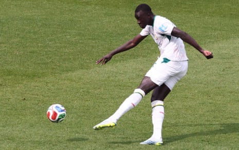 Senegal's Pape Gueye scores their fourth goal, his second of the game.