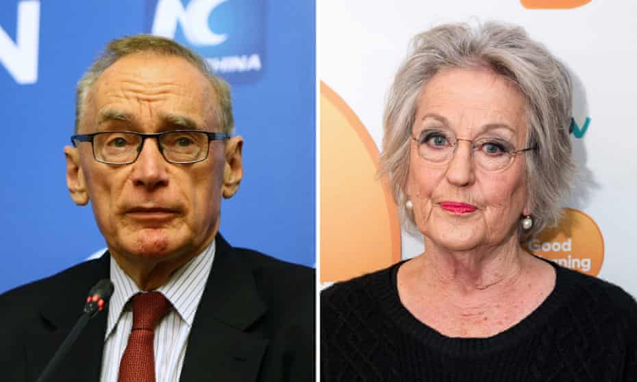 (L) Bob Carr and (R) Germaine Greer.