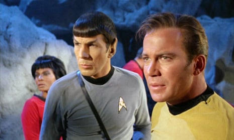 Nichelle Nichols as Uhura, Leonard Nimoy as Spock and William Shatner as Kirk in the original series of Star Trek.