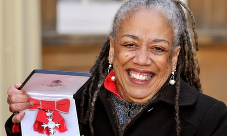 Jean ‘Binta’ Breeze the Jamaican Poet proudly holds her MBE.