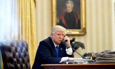 Donald Trump in the Oval Office in 2017. 
