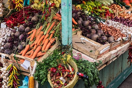 Fresh produce at a stall in Croatia
