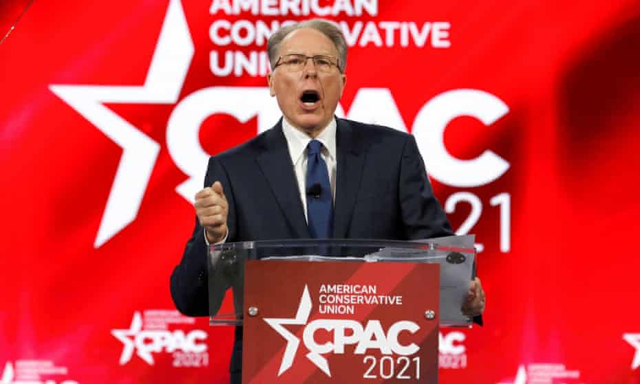 Wayne LaPierre speaks at the Conservative Political Action Conference in Orlando in February.