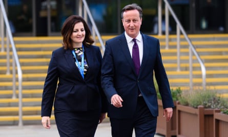 Eastbourne MP Caroline Ansell with Cameron in Manchester
